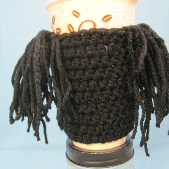 Japanese Chin Crochet Handmade Cup Cozy Holder  Handmade Figurines Gifts by Bren - Picture 5 of 6